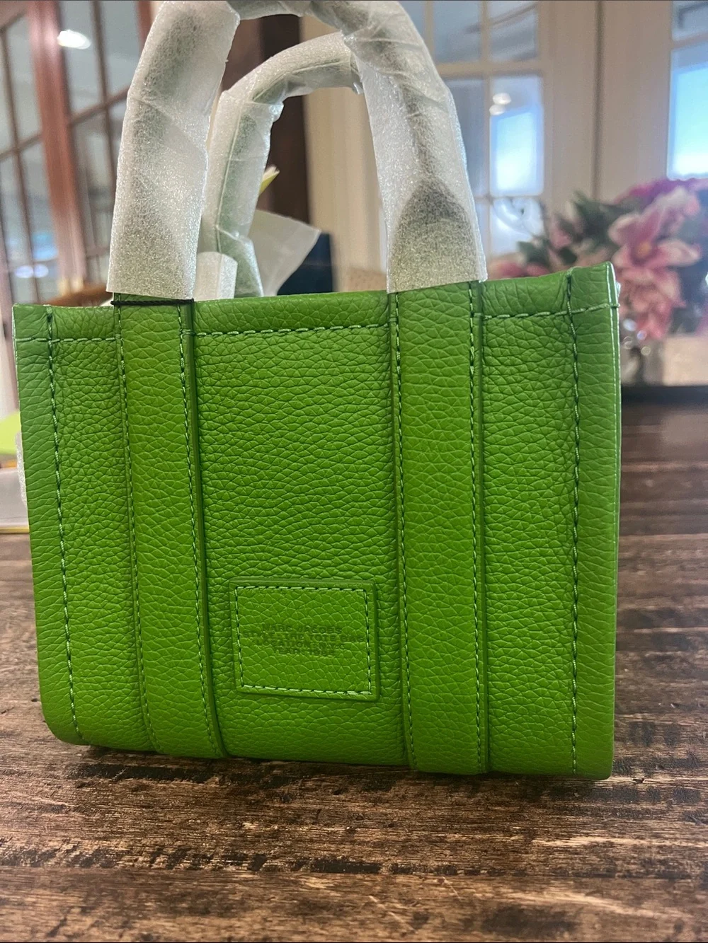Marc Jacobs Mini Tote in Neon Green Leather